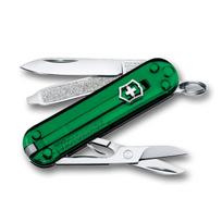 Specialus leidimas VICTORINOX Classic SD Classic spalvos Žalia permatoma Šveicarijos armijos avarinis lauko plokščias nagų kompaktiškas ir su 10 įrankių