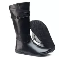 ZAQQ barefoot žieminiai ilgaauliai batai ATTRAQT Winter juoda su kailiu