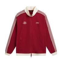 Li Ning Sports Lifestyle Series Year Of The Horse Limited CNY Red Fan Style Casual Versatile Fashion Stand Collar Loose Couple Jacket AWDW511-6 XS