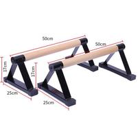 Yimai Wooden Push-Up & Handstand Bars juoda