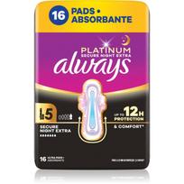 Always Platinum Night Extra Size 5 paketai naktinė priemonė 16 vnt.