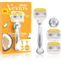 Gillette Venus PRO ComfortGlide Coconut moteriškas skustuvas su dušo laikikliu + atsarginiai peiliukai 5 vnt.