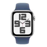 Apple Watch SE Aluminium Case išmanusis laikrodis 40 Silver Sport Band | S/M