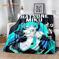 3D mielas M-Mikuu animacinis muzikos personažų pledas, minkštas apklotas namams, miegamajam, lovai, sofai, iškylai, biurui, dovanų vaikams 75x90cm