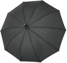 Doppler Skėtis Hr.Carbonsteel, ilgas, dryžuotas, juodas