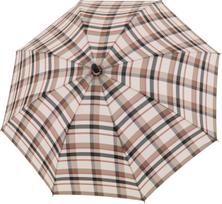 Doppler Skėtis automatinis Fiber Burgund, languotas, smėlio spalvos