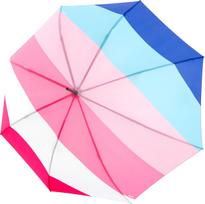 Doppler Skėtis automatinis Modern.Art Long, dryžuotas, rožinis, mėlynas
