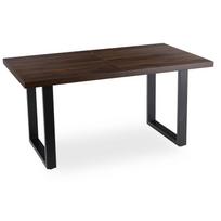 Išskleidžiamas stalas EDWIN 160–260 cm, riešutas / juodas