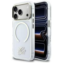 Karl Lagerfeld IML KL Script Logo MagSafe dėklas iPhone 17 Pro Max - Skaidrus