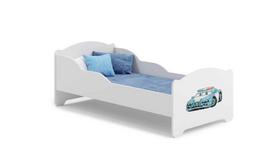 Vaikiška lova Michas su čiužiniu 144 cm x 75 cm x 63 cm, policijos automobilis