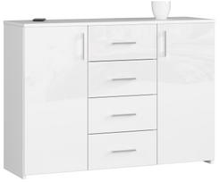 Komoda NORE K45, blizgios baltos spalvos