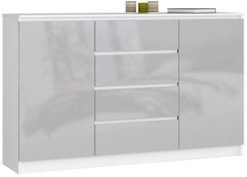 Komoda NORE K160 su 4-iais stalčiais, baltos/šviesiai pilkos spalvos