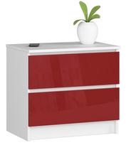 Komoda NORE K60 su 2-iems stalčiais, raudonos spalvos