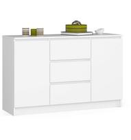 Komoda K016 120 cm., baltos spalvos