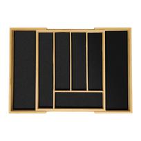 Stalo įrankių padėklas 5x28,5x33cm., šviesiai rudos/juodos spalvos