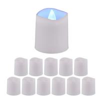 Rinkinys iš 12 LED žvakių 4,5x4cm., baltos spalvos