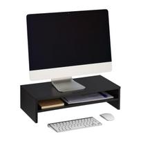 Monitoriaus stovas su lentyna 14,5x54x25,5cm., juodos spalvos
