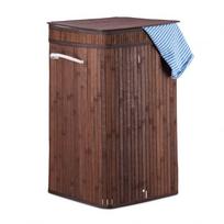 Skalbinių krepšelis 63x36x36cm, 70L., rudos/baltos spalvos