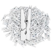 Skalbinių segtukų rinkinys 400 vienetų 2,5x0,8x0,3cm., baltos spalvos