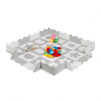 Žaidimų kilimėlis "Delionė" su apvadu 1x31,5x31,5cm., pilkos/baltos spalvos