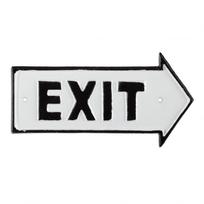Lentelė "EXIT" 9,5x18,5x0,5cm., juodos/baltos spalvos