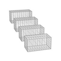 Rinkinys iš 4 gabionų 100x80x30cm., sidabrinės spalvos