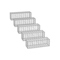 Rinkinys iš 5 gabionų 100x30x30cm., sidabrinės spalvos
