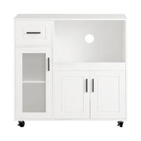 Virtuvės spintelė 88,5x40x89cm., baltos/juodos spalvos FSB78-W