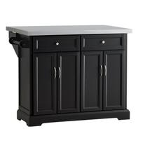 Virtuvės sala 115x71x92cm., juodos/sidabrinės spalvos FKW71-SCH