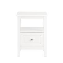 Naktinis staliukas 45x35x60cm., baltos/sidabrinės spalvos FBT131-W