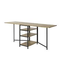 Sulankstomas valgomojo stalas 180x60x77cm., rudos/juodos spalvos FWT62-N