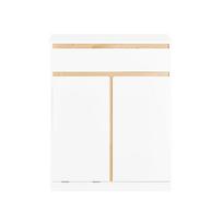 Pastatoma vonios spintelė 71x33x85cm., baltos/šviesiai rudos spalvos BZR79-W