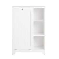 Pastatoma vonios spintelė 60x37x86cm., baltos/sidabrinės spalvos BZR105-W
