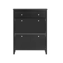 Batų spintelė 80x25x108cm., juodos/sidabrinės spalvos FSR89-SCH