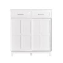 Komoda 80x40x85cm., baltos/sidabrinės spalvos FSB84-W