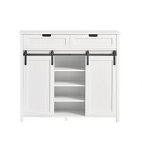 Komoda 104x35x93cm., baltos/juodos spalvos FSB74-W