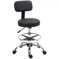 Biuro kėdė Homcom 52x52x92cm., juodos/sidabrinės spalvos