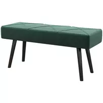 Minkštas suolas Homcom 100x36x45cm., tamsiai žalios/juodos spalvos