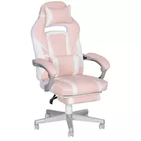 Žaidimų kėdė Homcom 63x63x123cm., rožinės/baltos spalvos