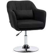 Biuro kėdė Homcom 60x60x91cm., juodos/sidabrinės spalvos 