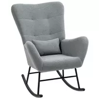 Supamas fotelis Homcom 67x95x100cm., pilkos/juodos spalvos