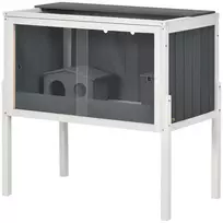 Graužikų narvas PawHut 82x45x81cm., pilkos/baltos spalvos
