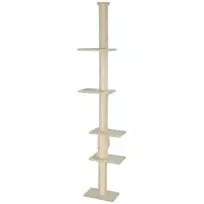 Kačių drąskyklė PawHut 42,5x26,5x275cm., kreminės spalvos