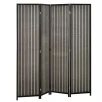 Širma Homcom 180x1,9x180cm., juodos/šviesiai rudos spalvos