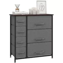 Komoda Homcom 63,5x30x71cm., tamsiai pilkos/juodos spalvos