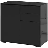 Komoda Homcom 79x36x74cm., juodos spalvos 