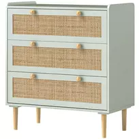 Komoda Homcom 80x40x87,5cm., žalios/šviesiai rudos spalvos