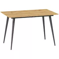 Valgomojo stalas Homcom 160x75x77cm., šviesiai rudos/juodos spalvos 