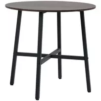Valgomojo stalas Homcom 80x76cm., tamsiai rudos/juodos spalvos 