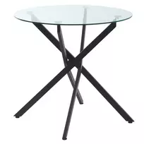 Valgomojo stalas Homcom 80x80x75cm., juodos spalvos 